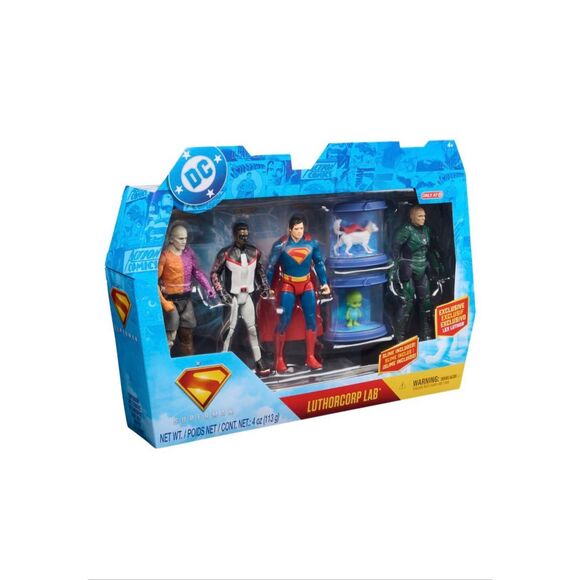 Superman DC Comics TRGX action figure set 6” 4 pack New in Box Luthorcorp lab L - Picture 5 of 5